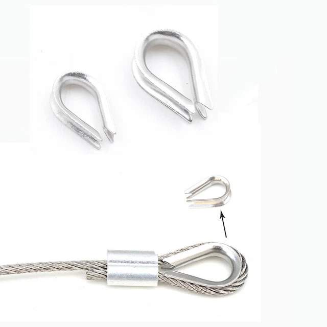 Clip per cavo ditale cavo corda A2 in acciaio inox morsetti M1,5 M2 M3-m32