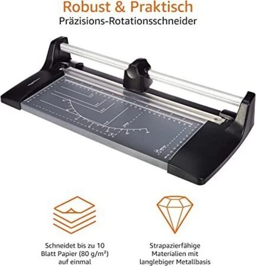 Amazon Basics – Rollschneidemaschine für Papier, A4