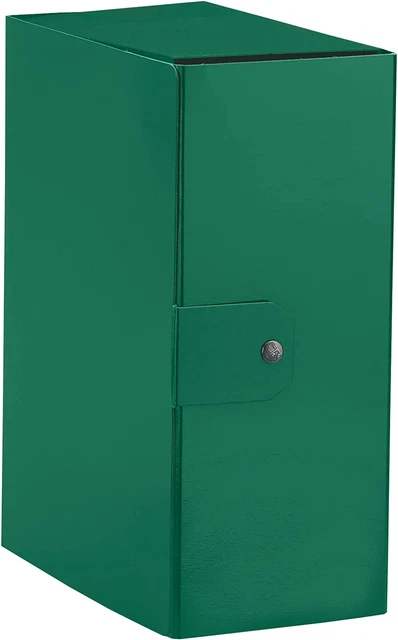 C35 EUROBOX Cartella per Progetti, 25 X 35 Cm, Dorso 15 Cm, Verde, Confezione Da