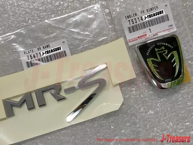 TOYOTA MR2 MR-S ZZW30 Roadster Spyder Genuine Front Black & Rear MR-S Emblem Set