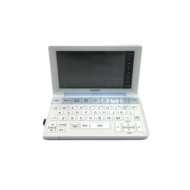 SHARP Electronic Dictionary Brain PW-SB2-A Color Blue Learn Japanese Used