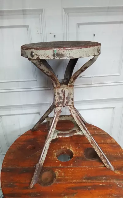 Vintage Industrial Factory  Evertaut  Machinist Stool