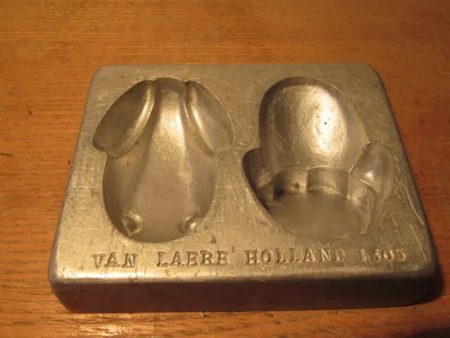 Alte Schokoladenform  sitzender Frosch  Van Laere Holland 1305