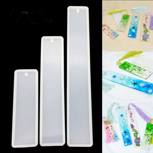 Rectangle silicone signet moule bricolage fabrication de bijoux en résine époxy