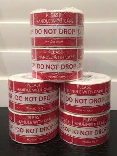 (6-Rolls 500 Labels) 3000 2x3" Sticker **Please Handle With Care--DO NOT DROP**
