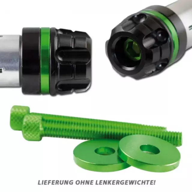 Zierring grün eloxiert für Lenkergewicht Lenkerenden Vibrationsdämpfer Paar