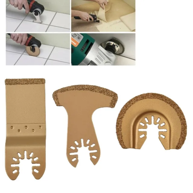 Set 3 pezzi utensile multiplo taglierina per giunti per piastrelle lama in metallo duro