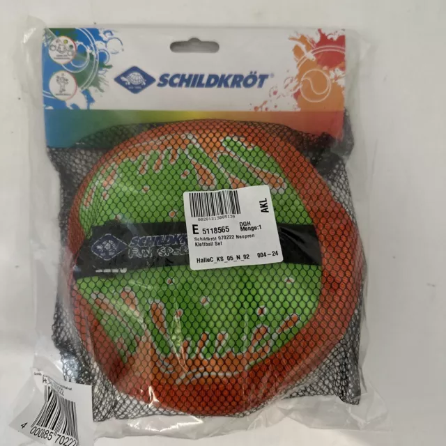 Schildkröt Funsports - NEOPREN KLETT BALL SET, grün/orange,