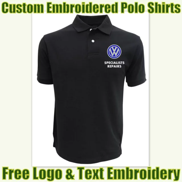 NEW Custom Embroidered Polo Shirt With Logo Garage & Technicians Names Work Wear