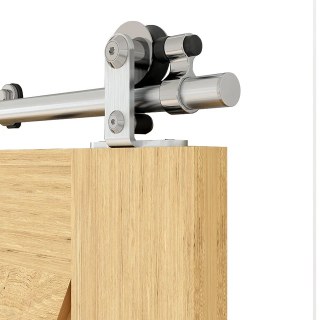 CCJH 4-16FT Stainless Steel Sliding Barn Door Hardware Closet Kit Single/Double