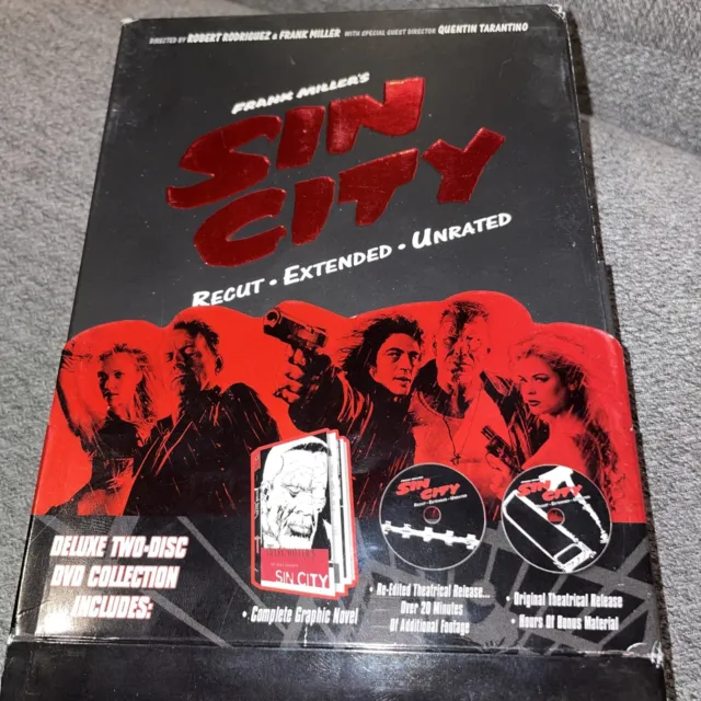 Sin City Recut Extended Unrated 2-disc DVD set w/ The Hard Goodbye graphic novel