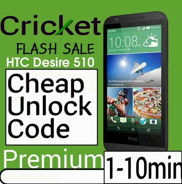 Unlock Code CRICKET HTC Desire 626 625 555 550 Desire 510 520 512 PREMIUM