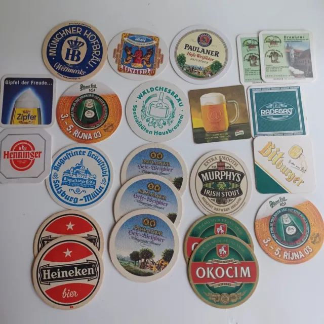 German beer coasters lot of 24 Vintage bar advertising cardboard advertising