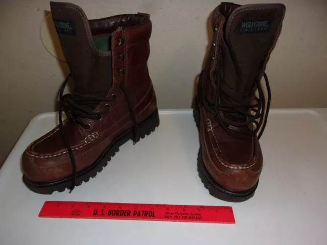VINTAGE WOLVERINE GORE-TEX Oil Resistant Leather Boots US Size 8W 8 ...