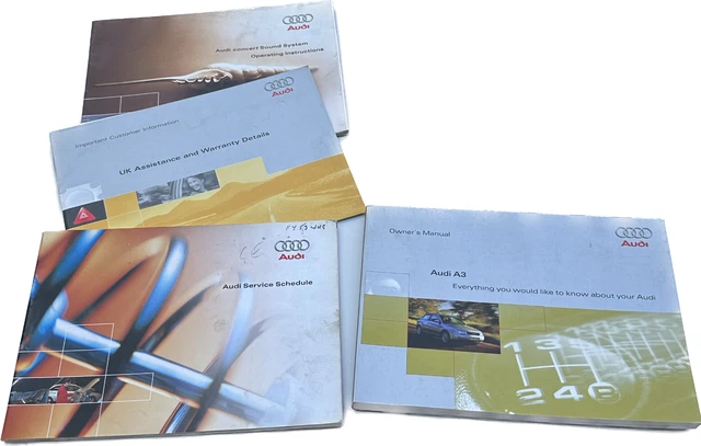 AUDI A3 OWNERS Operating Manual Handbook Guide with Wallet 2003 print