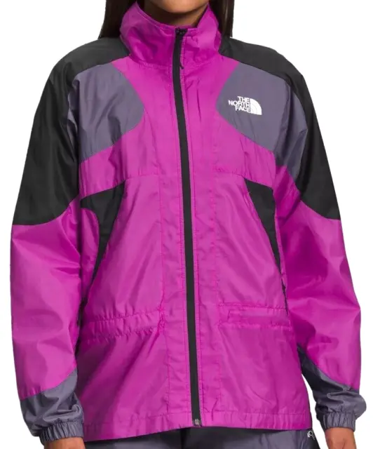 NEW THE NORTH Face TNF X Jacket LS Full Zip Purple Windbreaker Women's ...