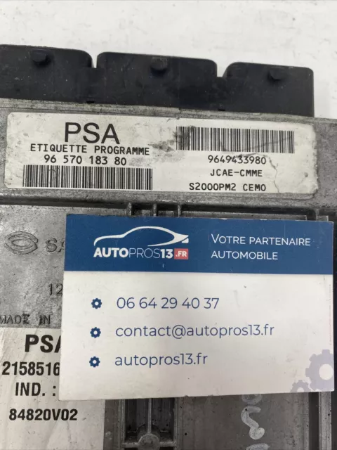 Ecu Calculateur Moteur A Reprogrammer Citroen C2 S2000Pm2  Jcae-Cmme  9657018380 3