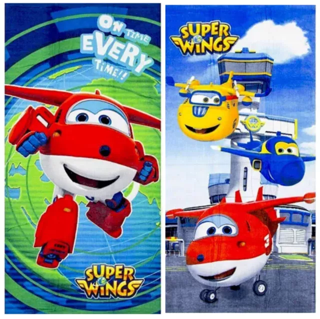 Bambini Super Wings Telo da Bagno Asciugamano Telo Mare XXL 70x140cm