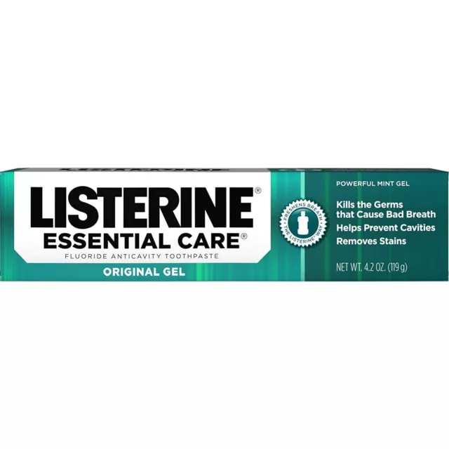 Listerine Essential Care Toothpaste Mint Gel 4.2oz 24 Pack