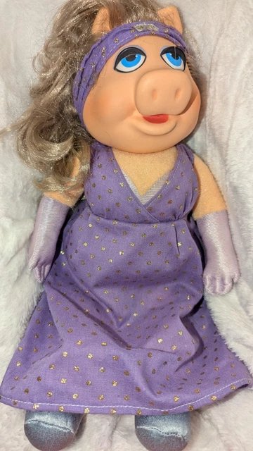 VINTAGE 1989 MISS Piggy Doll Blonde Blue Dress Jim Henson Muppets HAI  $150.00 - PicClick