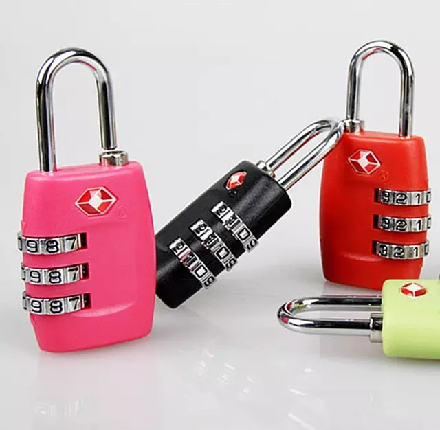 TSA Approved 3 Digit Combination Security Padlock Travel Luggage Suitcase Shed