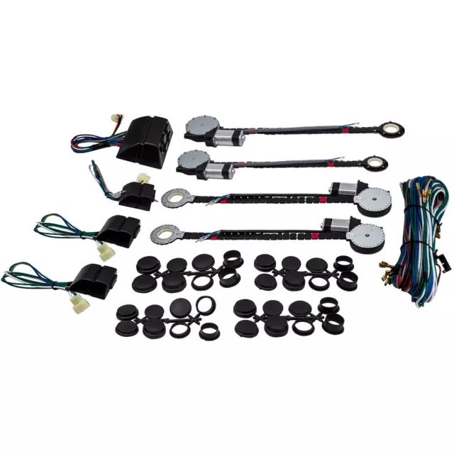 12V Universal Electric Window 4 Door Power Window Roll Conversion Kit 4 Switches 3