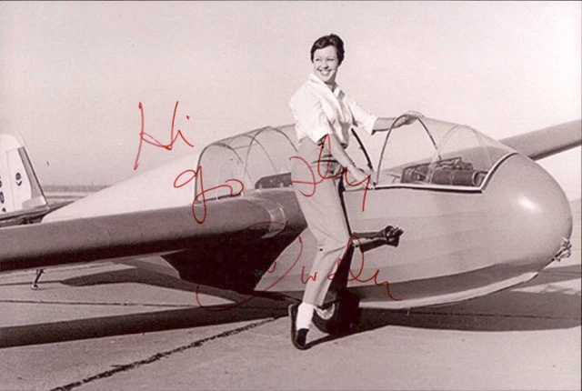 Wally Funk Signed 4x6 Photo Pilot Blue Origin Space Jeff Bezos Astronaut NASA