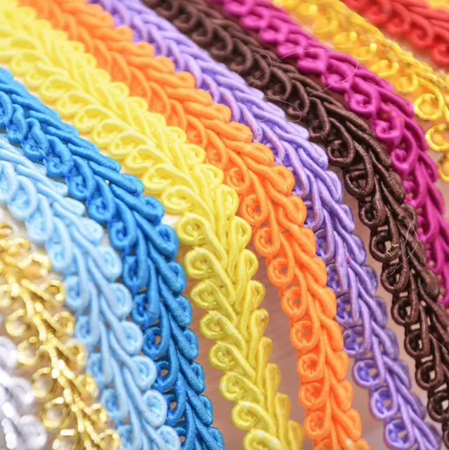 Gimp Braid 8mm / 12mm Scroll Trim Braid **DIFFERENT COLOURS** 1 Yard