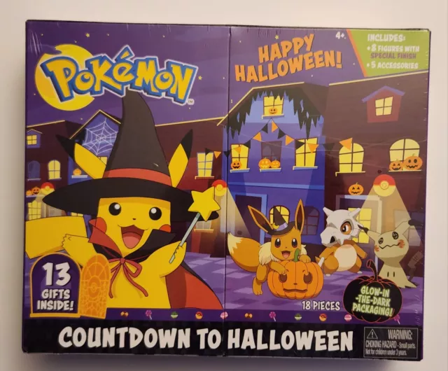 POKEMON HALLOWEEN ADVENT 13 Day Countdown Calendar Jazwares New Sealed