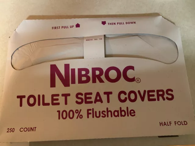 Nibroc Disposable Flushable Paper Toilet Seat Cover 2 Packs 250 Sheets Per Pack