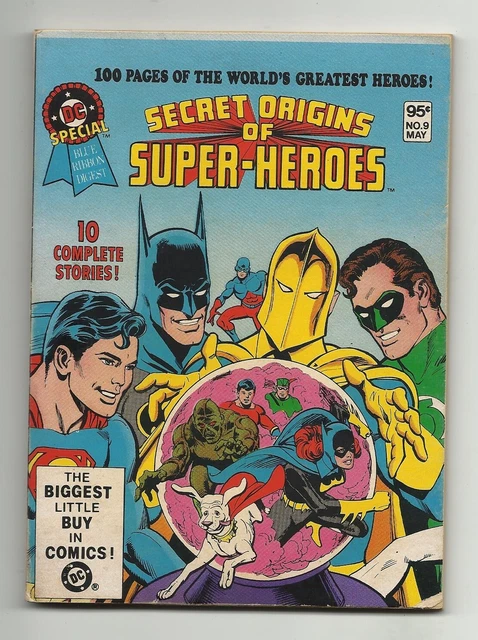 DC Special Blue Ribbon Digest #9 - Secret Origins of Super-Heroes - VG- 3.5