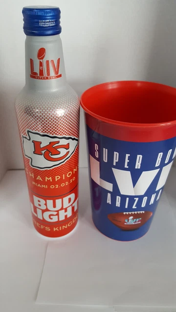 Bud Light*Kc Champion Miami 02.02.20* Aluminum 16.Oz & Super Bowl Cup Lviii 2023