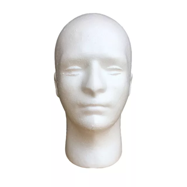 Male Styrofoam Mannequin Manikin Head Model Foam Wig Hair Glasses Display US 2