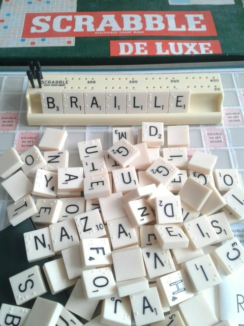 *SPARES* BRAILLE RNIB BLIND SCRABBLE - LETTER TILES/RACKS/BOARDS+ ...