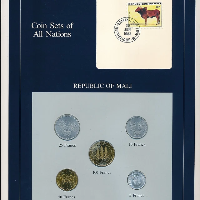 Coin Sets Of All Nations ~ Republic Of Mali ~ Proof Coins ~ W/ Card ~ Ships Free