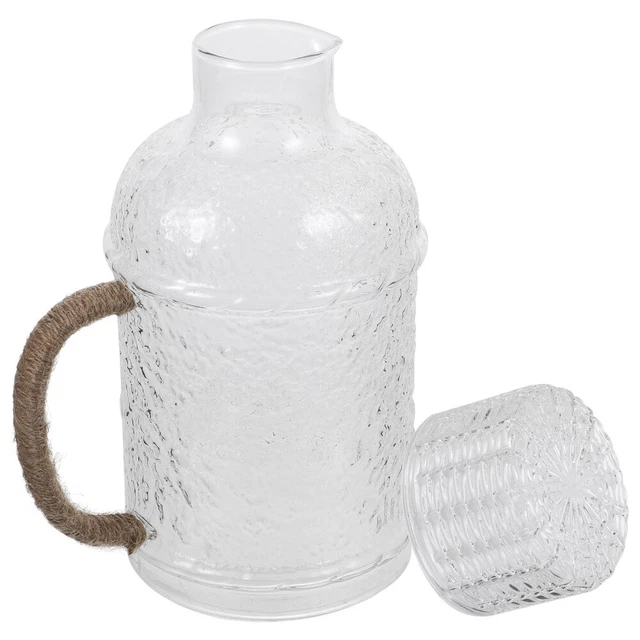 Juego de jarra de agua mesita de noche jarra de agua de noche con tapa
