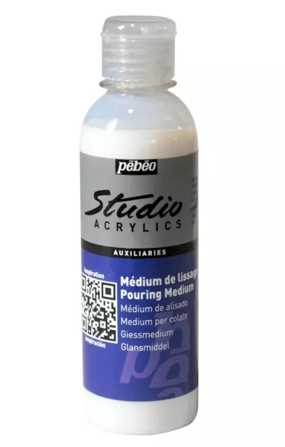 Pebeo Studio Acrylic Pouring Medium 250ml Bottle Clear Mix With Paint 524550