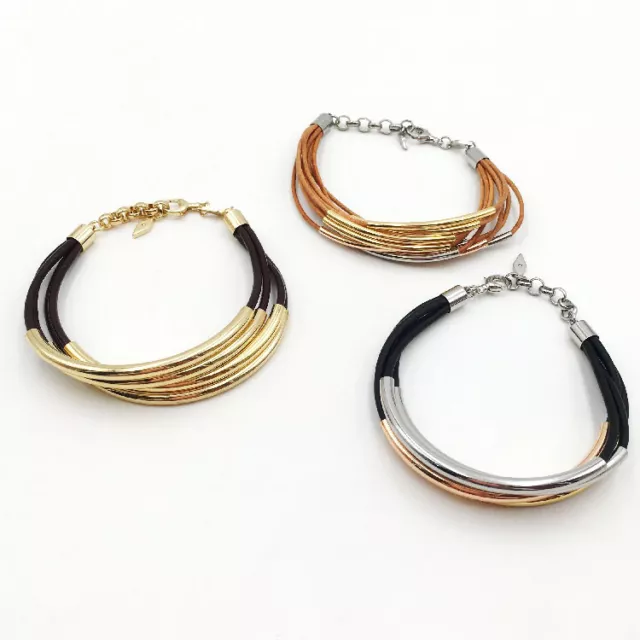 New Fossil Pip Multi-Strands Bracelet Gift Fashion Women Jewelry 3Colors Chosen