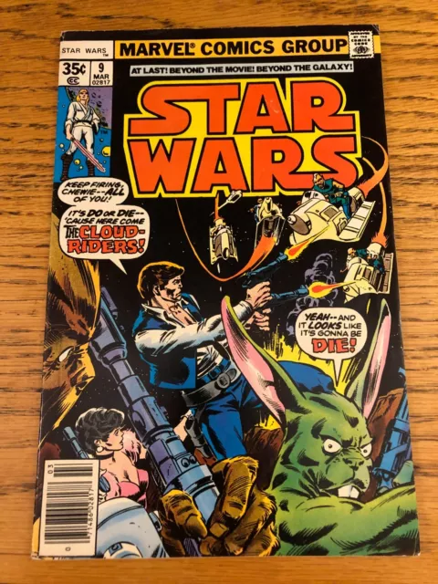 Star Wars #9, 1st Printing Newsstand, Marvel, March 1977 Great Shape See Pics!
