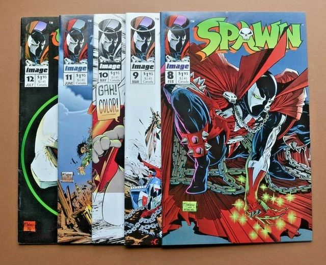 Image Comics 1993 Spawn #'s 8 9 10 11 12 ~ 5 Book Run Lot ~ VF- to VF