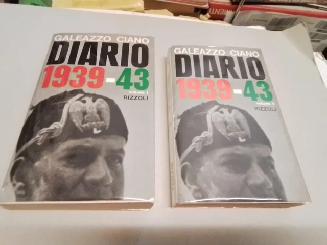 GALEAZZO CIANO- DIARIO 1939-43- 2 VOLL. , RIZZOLI 1963, 12mg24