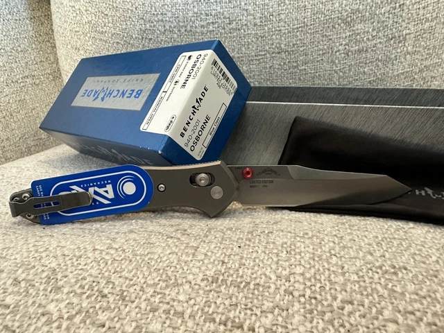Benchmade 940-2001 Osborne Axis Limited Edition Titanium CPM-S90V Red NIB #496