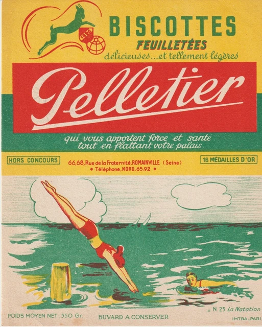 Buvard biscottes Pelletier. Galère 1670