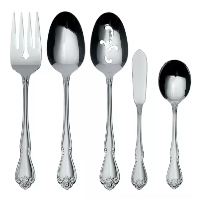 Oneida True Rose Stainless Steel 5pc. Serving Set