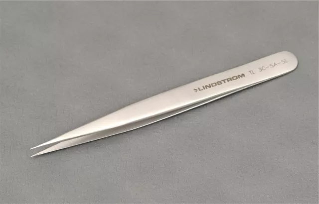 Lindstrom TL 3C SA SL Tweezers Very Sharp Tips 110 mm, short, pointed, Anti-Mag