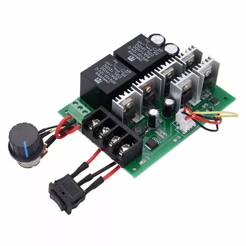 DC 10V-50V 12/24/36/48V 60A PWM Motor Speed Controller CW CCW Reversible Switch 2