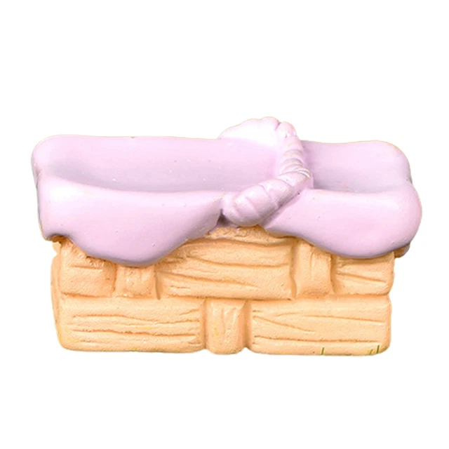 Bunny Figurine Compact Polished Dollhouse Resin Rabbit Miniature Cartoon