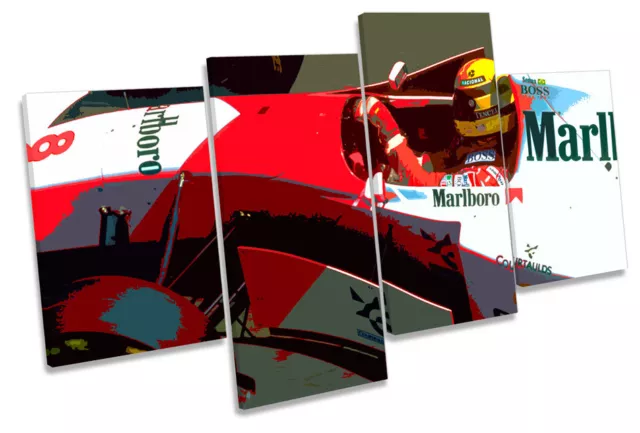 Ayrton Senna Formula One Car MULTI CANVAS WALL ART Print Picture