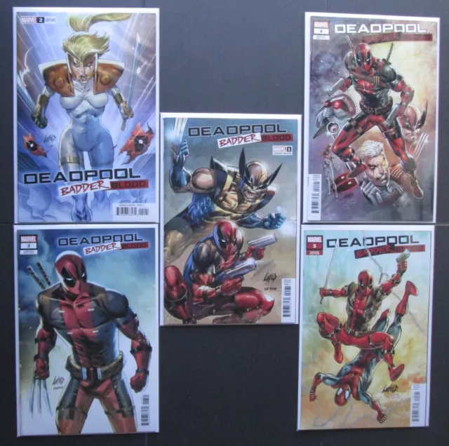 Deadpool: Badder Blood #1 - 5 Variant Cover Set (Complete L.S.) 1st Shatterstorm