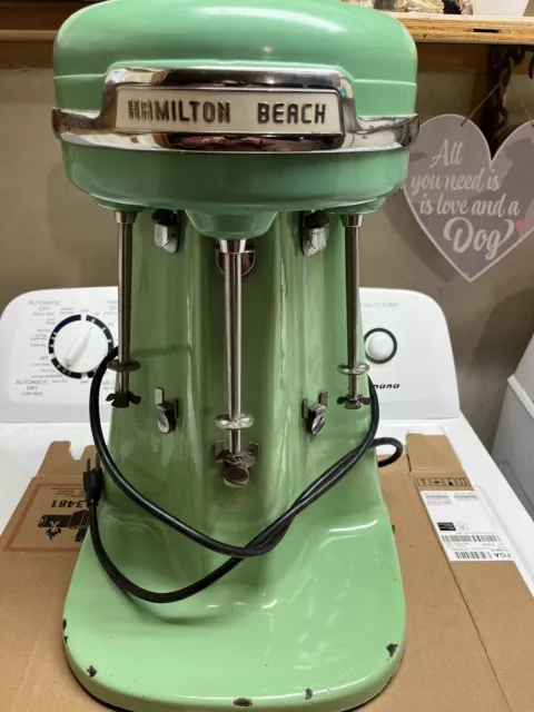 Hamilton Beach Milkshake Maker Vintage in Jadite Green at 1stDibs